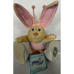 1986‎ Vtg. Xavier Roberts 16" Bunny Bee Plush Soft Doll Pink/Blue *Tags & Shoes